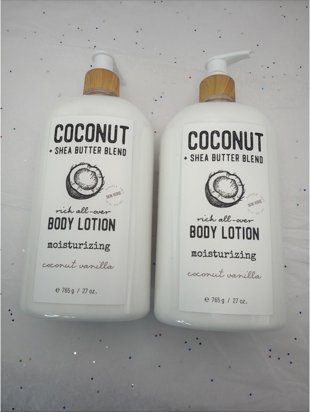 Home & Body Coconut Shea Butter Lotion 2 Pack 27oz Coconut Vanilla Body Cream